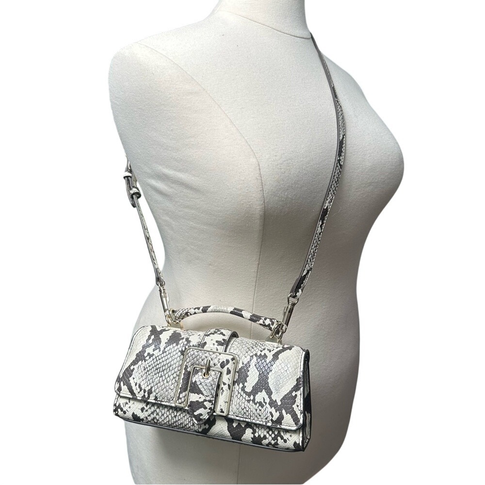 Zara Black and‎ White Snakeskin Bag